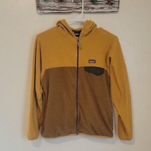 Patagonia Yellow and Brown Fleece Jacket